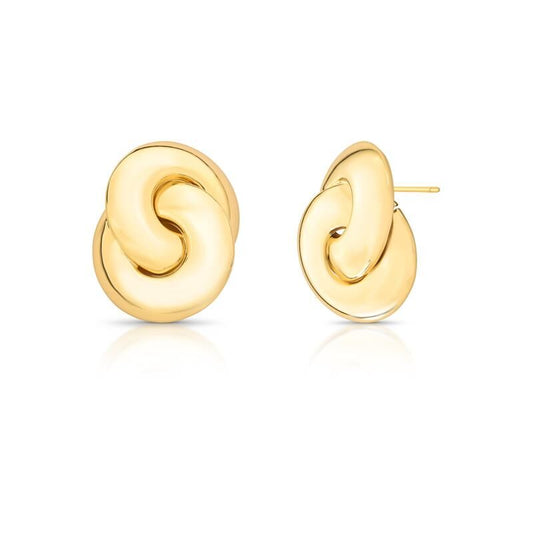 Golden Weave Hoops