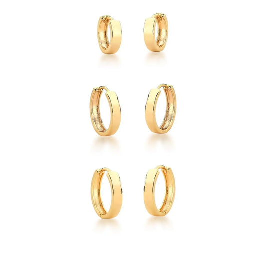 Golden Essentials Hoop Set