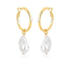 Baroque Pearl Hoops